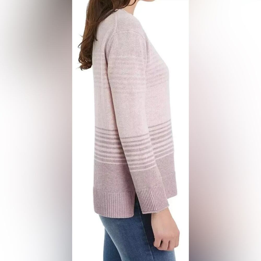 NWT Ella Moss Ladies Ombre striped crewneck sweater XL - Picture 2 of 5
